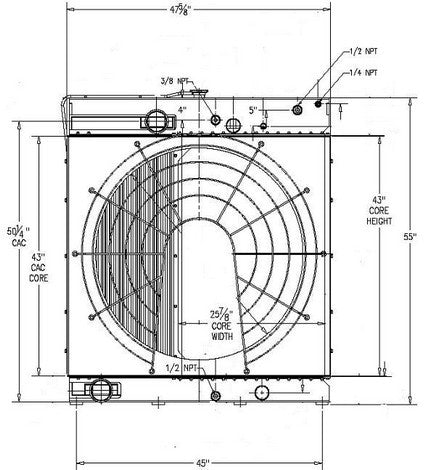 Detroit Diesel Series 60 (475HP) Complete Radiator