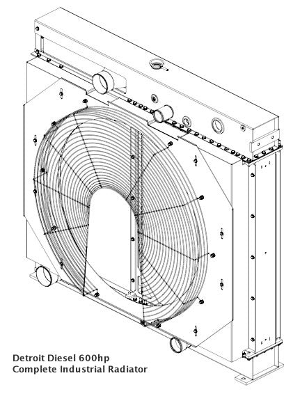 Detroit Diesel Series 60 (600HP) Complete Radiator